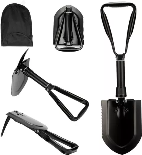 Emergency Kit - Folding Survival Shovel - 23 Inch - High Carbon Steel - Camping and Emergencies
