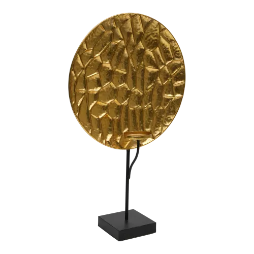 In And OutdoorMatch Ornament Crocodile - Steel - Gold/Black 39x15x64 cm (105650)