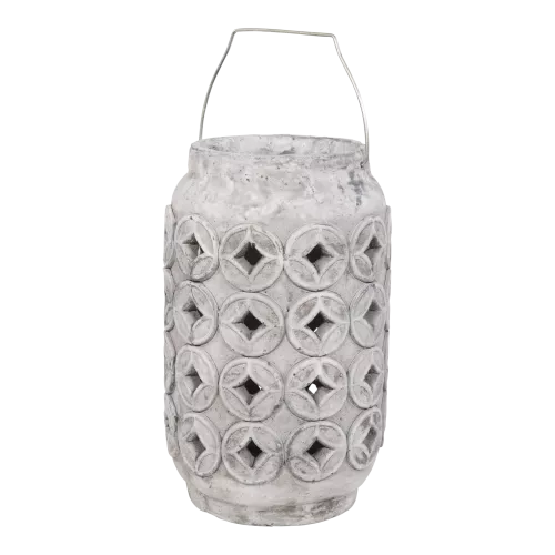 Lantern - Ø18x29.5cm - Cement