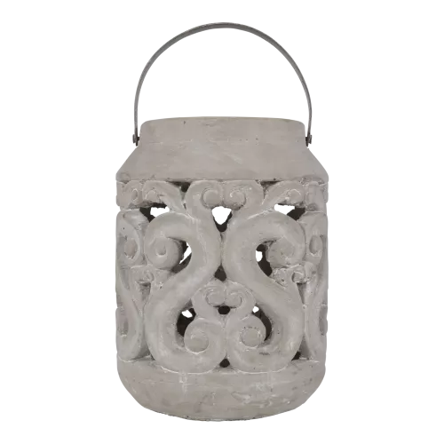 Lantern - Ø18x23cm - Cement