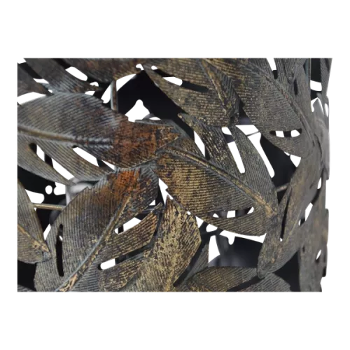 In And OutdoorMatch Lantern - Ø22.5x40cm - Green - Gold - Metal (105982)