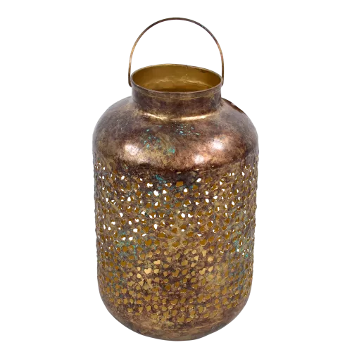 Lantern - Ø20x32cm - Metal - Glass - Gold