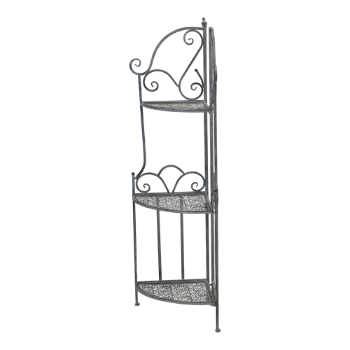 In And OutdoorMatch Corner Tiered Stand - 33x33x127 cm - Steel - Grey Wash (105993)