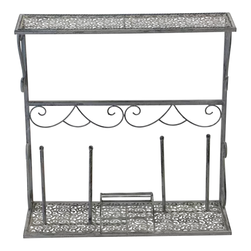 Boot rack - 60x23x60 cm - Steel - Grey Wash