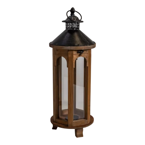 Lantern - Wood - S/2 - 26x26x69.5cm