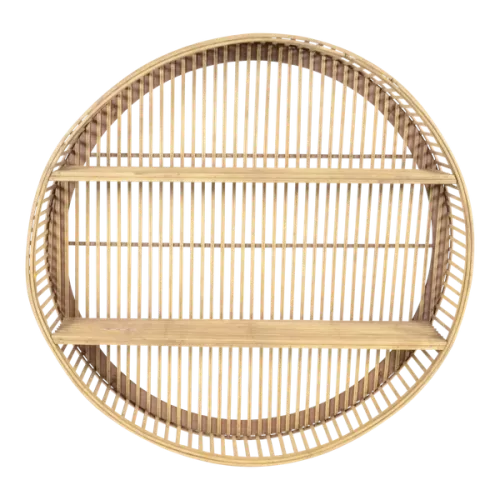 Wall rack - Natural - Ø60x12 cm - Bamboo