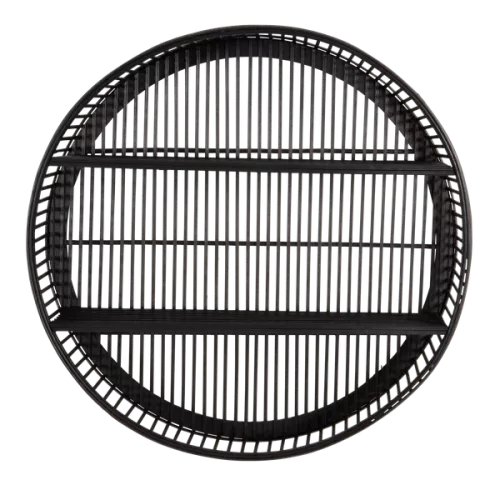 Wall rack - Black - Ø60x12 cm - Bamboo