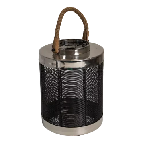 Lantern - Ø20x27cm - Aluminium - Black