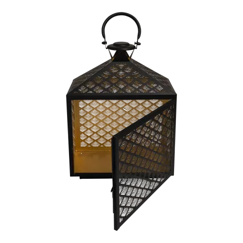 In And OutdoorMatch Lantern - 30x16x40cm - Steel - Black (106056)