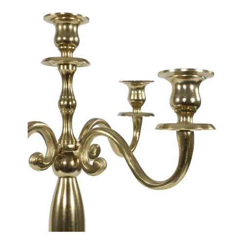 In And OutdoorMatch Classic Candlestick - Aluminum - Gold-colored - 78cm High - Glossy Finish (106248)
