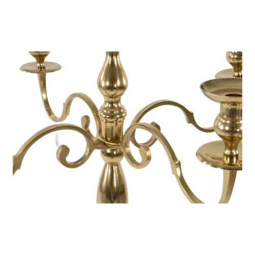 In And OutdoorMatch Classic Candlestick - Aluminum - Gold-colored - 144cm High - Luxury Eyecatcher (106249)