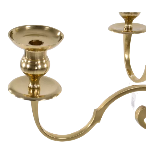 In And OutdoorMatch Classic Candlestick - Aluminum - Gold-colored - 144cm High - Luxury Eyecatcher (106249)