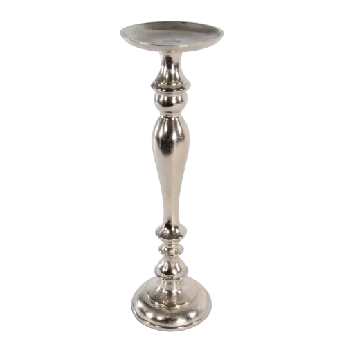 Candlestick Brush - Aluminum - Ø13x52cm - Raw Nickel Finish - Industrial Design