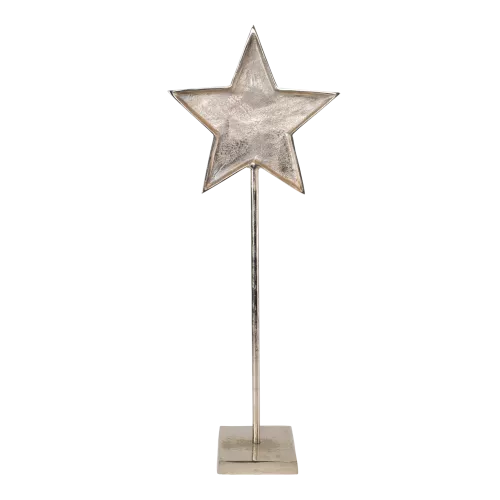 Star on Foot - Aluminum - Silver Finish - 86cm High