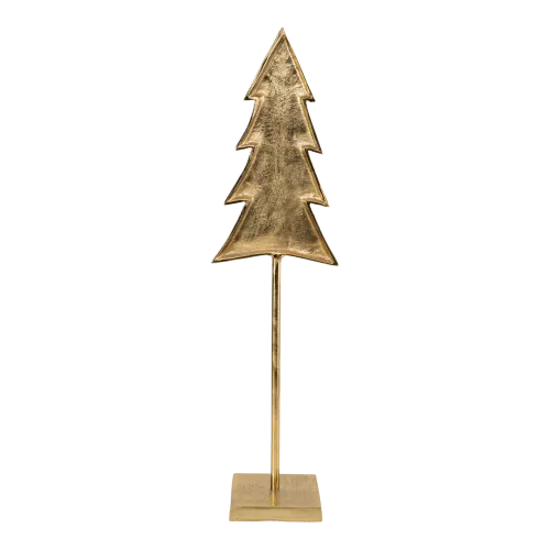 Christmas Tree on Foot - Aluminum - Gold Finish - 84cm High