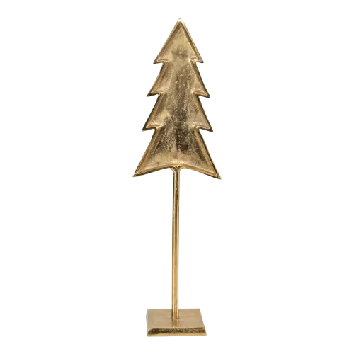 Christmas Tree on Foot - Aluminum - Gold Finish - 70cm High
