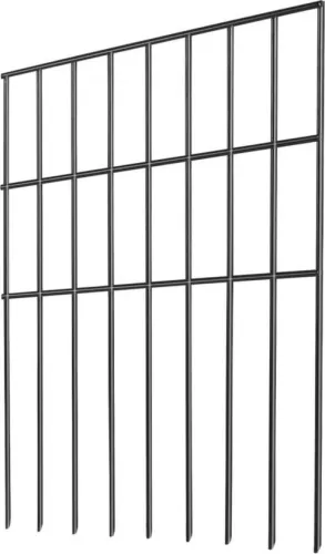 merkloos Metal Garden Fence - 44x33 cm - Carbon Steel - Including Fixing (8721085169001)