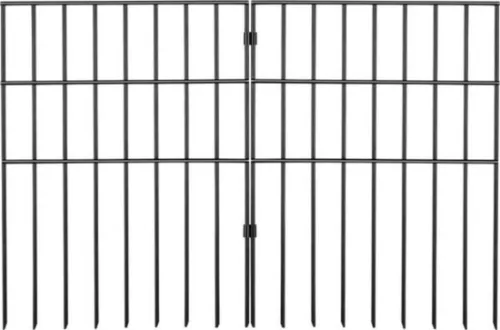merkloos Metal Garden Fence - 44x33 cm - Carbon Steel - Including Fixing (8721085169001)