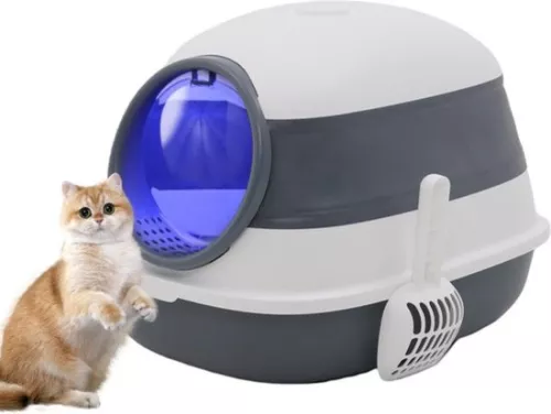 merkloos Cat Litter Box - Automatic Design - Including UV Light - Dark Gray (8721085207369)