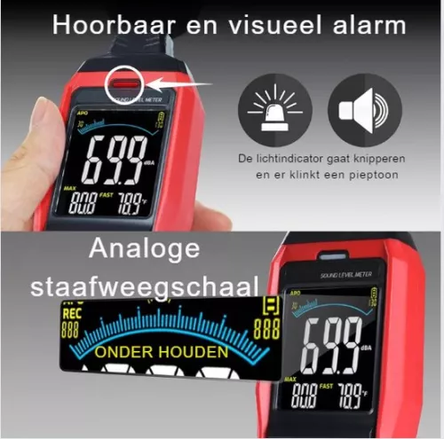 merkloos Decibel Meter - Sound Level Meter - Db Meter - Digital - Sound Level Meter (6150718480404)