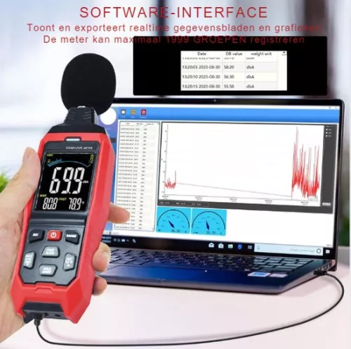 merkloos Decibel Meter - Sound Level Meter - Db Meter - Digital - Sound Level Meter (6150718480404)