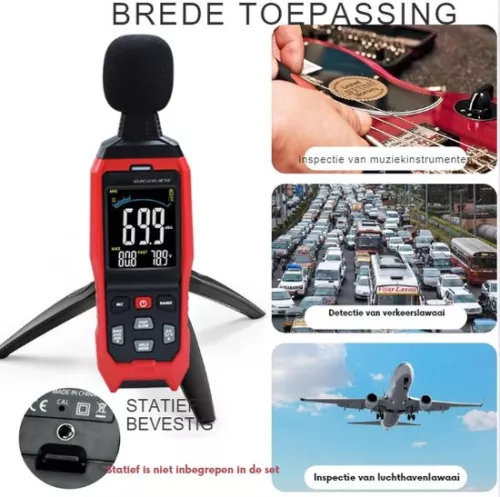 merkloos Decibel Meter - Sound Level Meter - Db Meter - Digital - Sound Level Meter (6150718480404)