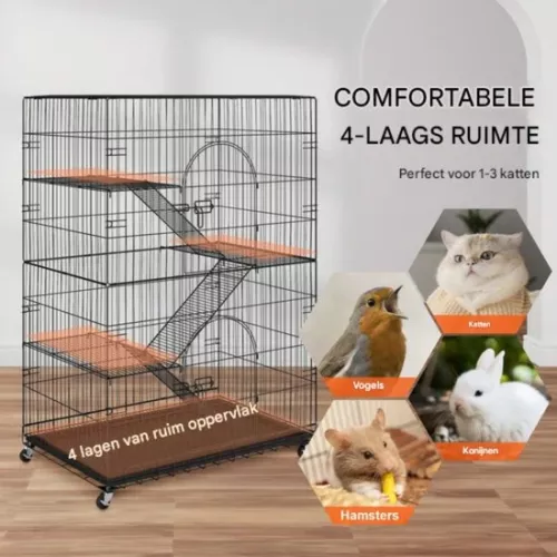 merkloos Foldable Cat Run - Cat Crate - Cat Cage - Up to 14KG Capacity (8721085193204)