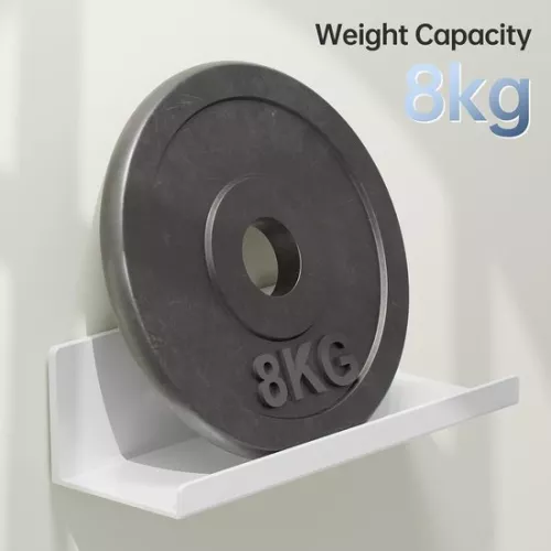 unbranded Wall Shelf, Floating Shelf, No Drilling, 2 Pieces, Bathroom Shelf, Floating Picture Rail, White Shelf, Bathroom Shelf, No Drilling, Self-Adhesive Shelf, Bathroom Wall Shelf, Children's Room (4800325818450)