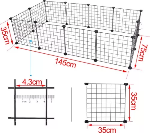 merkloos Animal run - Outdoor run - For Rabbit, Guinea Pig, Puppy - Run for animals - Outdoor hutch - Puppy run - Rabbit hutch - For outside (9509646264759)
