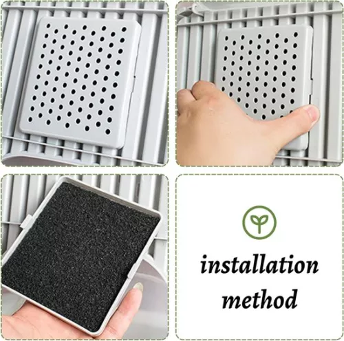 merkloos 10 Pack Cat Litter Charcoal Filters Tray Filter Replacement Charcoal Odor Filters Hooded Litter Boxes & Pans (6152302853830)