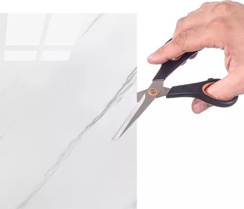 merkloos 22 pieces marbling tile stickers - waterproof tile foil - kitchen - self-adhesive - wallpaper adhesive foil - bathroom - white (8785302849640)