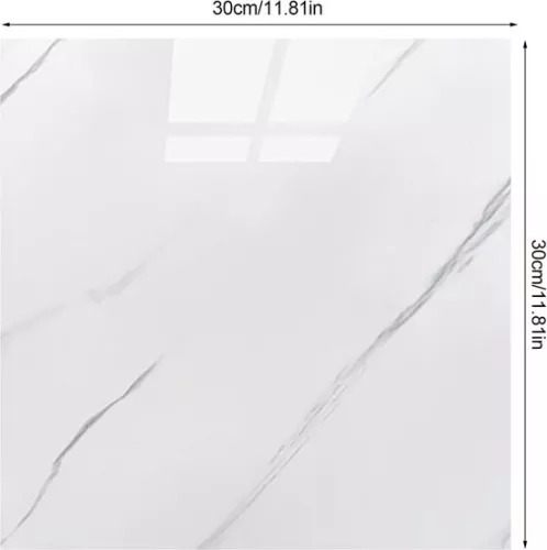 merkloos 22 pieces marbling tile stickers - waterproof tile foil - kitchen - self-adhesive - wallpaper adhesive foil - bathroom - white (8785302849640)