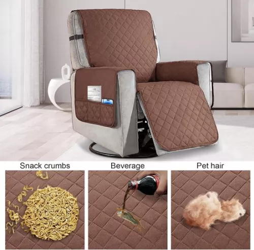 merkloos Recliner Protector for Relax Chair - Non-Slip, Waterproof, 1-Seater Seat Protector with Bag - Pet and Child Protection, 63.5cm Wide (7756002279434)