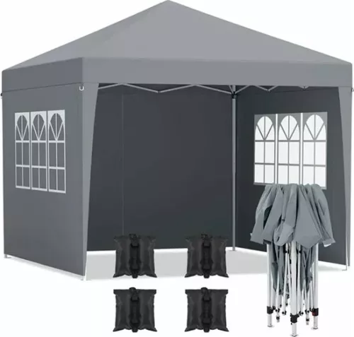 Happyment Party tent with side walls - Foldable party tent - Easy up - Pavilion - Waterproof weatherproof