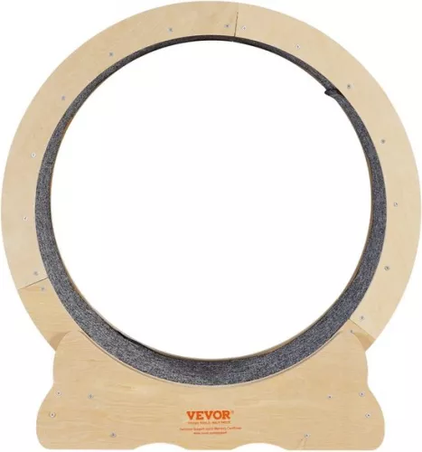merkloos Cat exercise wheel 750x320x800mm Cat exercise wheel made of birch and poplar plywood Cat wheel Low noise Removable inner mat Cat wheel Suitable for cats weighing 2.72 to 3.63 kg (6097709643656)