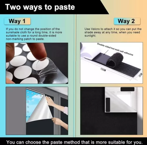 merkloos Blackout Fabric 300x145cm - Portable Blackout Roller Blind - Temporary Blackout Curtains with Velcro - Soft Ruler - Self-adhesive Tapes blackout curtains (8785297279224)