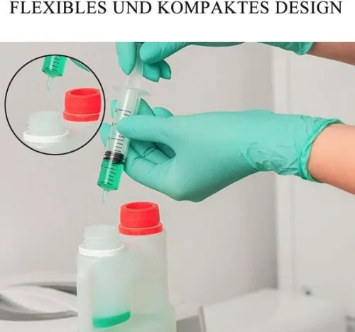 merkloos Large plastic syringe with 1 hose - motor oil liquid animal feed experiments industrial use - 100 ml . (8785309360438)