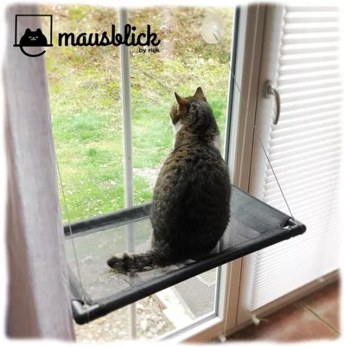 merkloos Cat hammock window | Up to 23kg | Window hammock Cat | Cat basket for large cats | Strong cat hammock with suction cups (6152512856874)