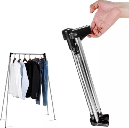 Foldable Clothes Rack - Portable and Stable - Suitable for Home and Travel