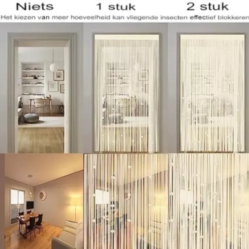 Door Curtain Beads - Door Curtain Fly Curtain - Door Curtain Cat Tail - Door Curtain Cat Tail - Champagne