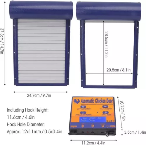 merkloos Automatic Chicken Coop Door Opener with Light Detection and Remote Control - 3-in-1 Solution for Breeding Businesses (8785293916147)