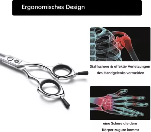 merkloos 65 Inch Professional Curved Dog Grooming Scissors - Curve Scissors for Cat and Small Dog - Trimming and Cutting - Black-Down Curved (8785302532184)