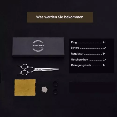 merkloos 65 Inch Professional Curved Dog Grooming Scissors - Curve Scissors for Cat and Small Dog - Trimming and Cutting - Black-Down Curved (8785302532184)