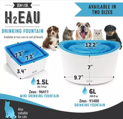 merkloos Zeus water fountain for dogs - 6 liters (6152913017003)