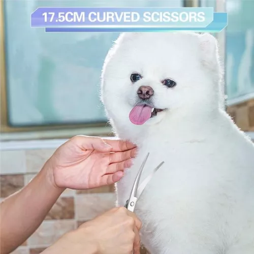 merkloos Scissors Set for Dogs and Cats Including Thinning Scissors, Curved Scissors, and Grooming Comb (6151833230233)