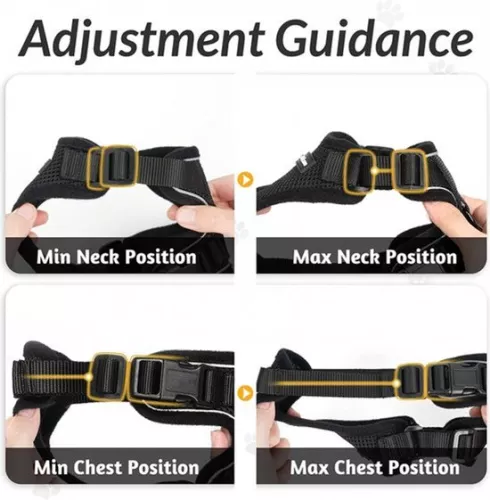 merkloos Cat Harness With Leash - Cat Harness With Lead - Cat Harness Black Size XS Cat & Kitten - Adjustable - Reflective - Animal Cat Leash - Cat Leash - Kitten Harness - Cat Leash - Neck Circumference 21.25 To 27.5cm - Chest Circumference 35 To 40cm (6154519526569)