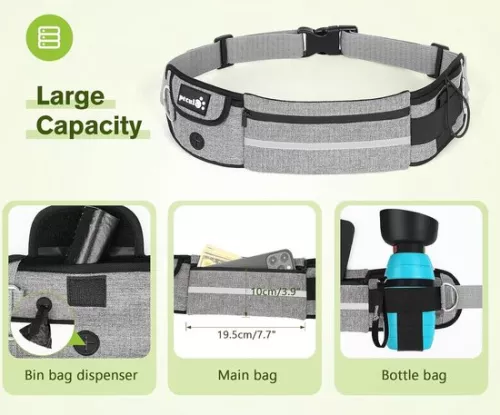 Mrs. Jones Mrs. Jones Hands-Free Dog Leash with Pouch - Fanny Pack for Walking, Jogging, Cycling, Running - Up to 220 lbs. (8721254397013)