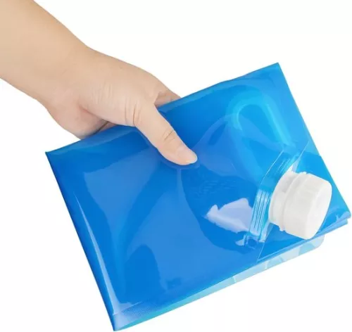 merkloos Water bag 5 Liters - Foldable - Closing cap - Camping - Outdoor - Football - Sports - Camping - Water bags (9503617751293)