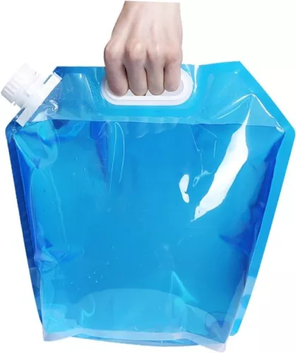 merkloos Water bag 5 Liters - Foldable - Closing cap - Camping - Outdoor - Football - Sports - Camping - Water bags (9503617751293)