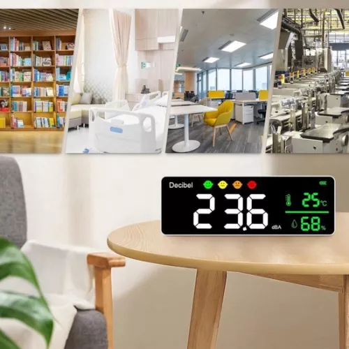 Zaltino Decibel meter - Digital sound level meter - Accurate - Range between 30dB and 130dB - Sound level meter - LED display - Professional sound measurement (8721085279113)